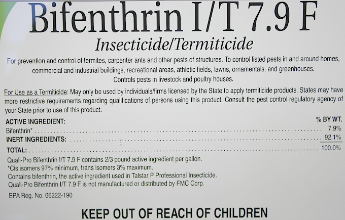 Pesticide label - Bifenthrin